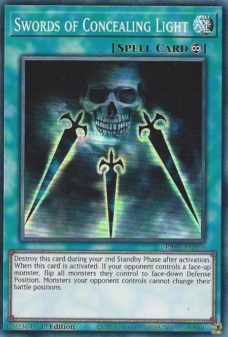 Swords of Concealing Light trading card from Rarity Collection 5 Swords of Concealing Light - Rarity Collection 5 YuGiOh trading card