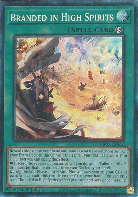 Branded in High Spirits (Collector's Rare) - Rarity Collection 5 YuGiOh trading card
