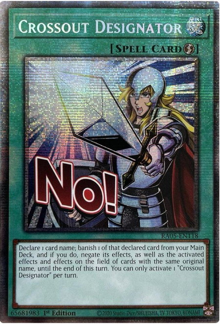 Crossout Designator (Starlight Rare) trading card from Rarity Collection 5 Crossout Designator (Starlight Rare) - Rarity Collection 5 YuGiOh trading card