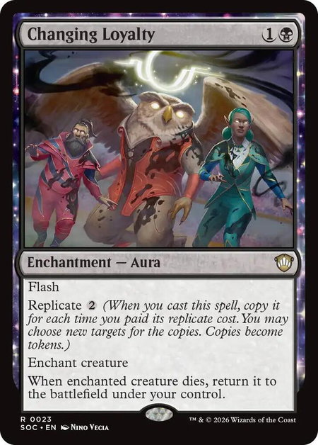 Changing Loyalty - Commander: Secrets of Strixhaven Magic: The Gathering trading card