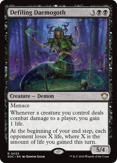 Defiling Daemogoth - Commander: Secrets of Strixhaven Magic: The Gathering trading card