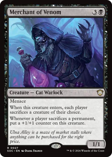 Merchant of Venom - Commander: Secrets of Strixhaven Magic: The Gathering trading card