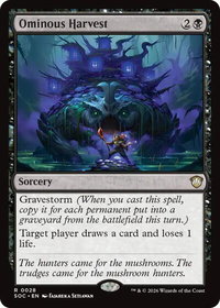 Ominous Harvest - Commander: Secrets of Strixhaven (SOC) #28 - Rare Magic: The Gathering Trading Card