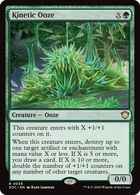 Kinetic Ooze - Commander: Secrets of Strixhaven Magic: The Gathering trading card