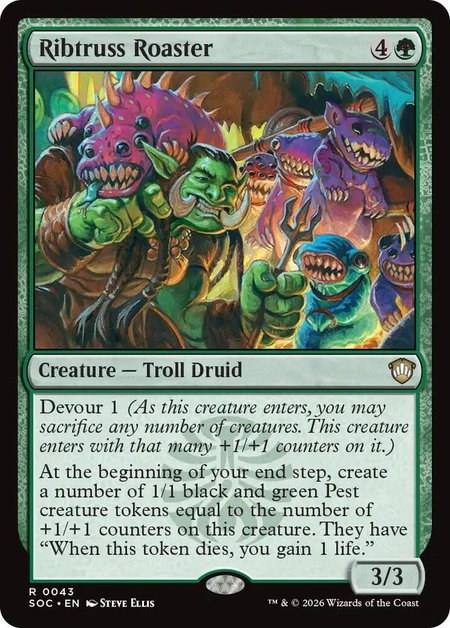 Ribtruss Roaster - Commander: Secrets of Strixhaven Magic: The Gathering trading card
