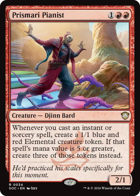 Prismari Pianist - Commander: Secrets of Strixhaven Magic: The Gathering trading card