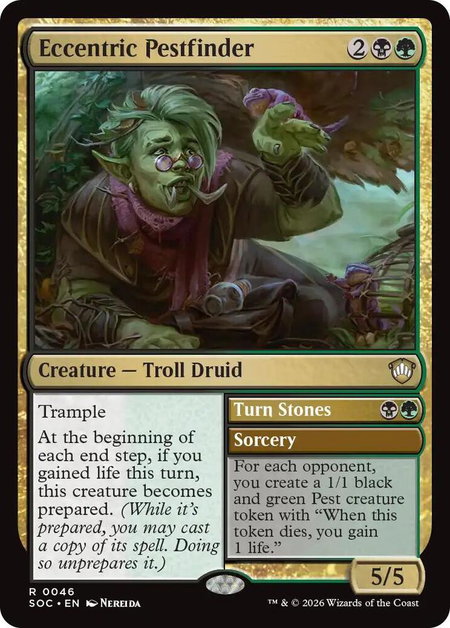 Eccentric Pestfinder - Commander: Secrets of Strixhaven Magic: The Gathering trading card