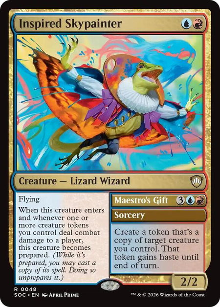 Inspired Skypainter - Commander: Secrets of Strixhaven Magic: The Gathering trading card