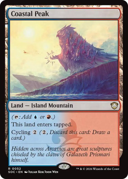 Coastal Peak - Commander: Secrets of Strixhaven Magic: The Gathering trading card