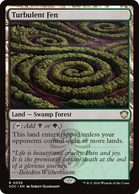 Turbulent Fen - Commander: Secrets of Strixhaven Magic: The Gathering trading card