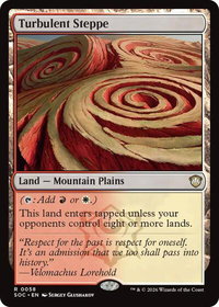 Turbulent Steppe - Commander: Secrets of Strixhaven (SOC) #58 - Rare Magic: The Gathering Trading Card