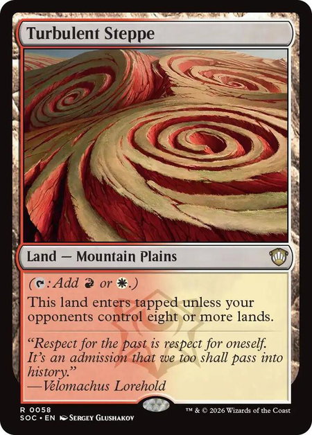 Turbulent Steppe - Commander: Secrets of Strixhaven Magic: The Gathering trading card