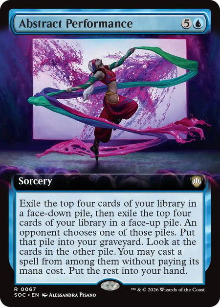 Abstract Performance (Extended Art) - Commander: Secrets of Strixhaven Magic: The Gathering trading card