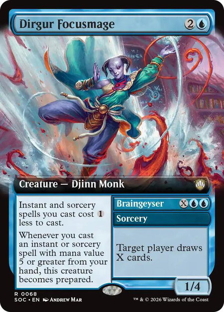 Dirgur Focusmage (Extended Art) - Commander: Secrets of Strixhaven Magic: The Gathering trading card