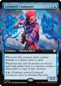 Leitmotif Composer (Extended Art) - Commander: Secrets of Strixhaven (SOC) #70 - Rare Magic: The Gathering Trading Card