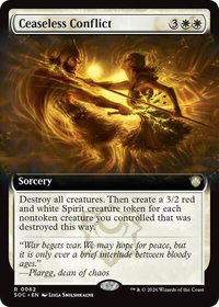 Ceaseless Conflict (Extended Art) - Commander: Secrets of Strixhaven (SOC) #62 - Rare Magic: The Gathering Trading Card