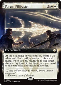 Forum Filibuster (Extended Art) - Commander: Secrets of Strixhaven (SOC) #64 - Rare Magic: The Gathering Trading Card