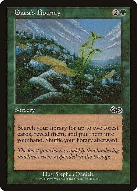 Gaea's Bounty - Urza's Saga Magic: The Gathering trading card