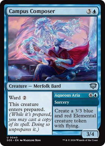 Campus Composer - Secrets of Strixhaven (SOS) #40 - Uncommon Magic: The Gathering Trading Card