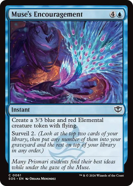 Muse's Encouragement - Secrets of Strixhaven Magic: The Gathering trading card
