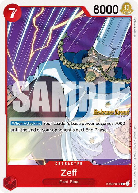 Zeff - Adventure on Kami's Island Release Event Cards One Piece trading card