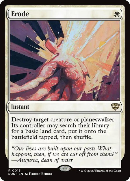 Erode - Secrets of Strixhaven Magic: The Gathering trading card