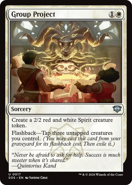 Group Project trading card from Secrets of Strixhaven Group Project - Secrets of Strixhaven Magic: The Gathering trading card