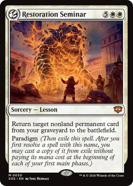 Restoration Seminar - Secrets of Strixhaven Magic: The Gathering trading card