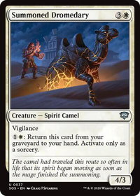 Summoned Dromedary - Secrets of Strixhaven (SOS) #37 - Uncommon Magic: The Gathering Trading Card