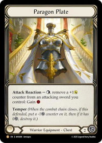 Paragon Plate - Armory Deck Origins: Hala (AHA) #AHA004 - Legendary Flesh and Blood Trading Card