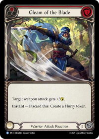 Gleam Of The Blade (Red) - Armory Deck Origins: Hala (AHA) #AHA008 - Rare Flesh and Blood Trading Card