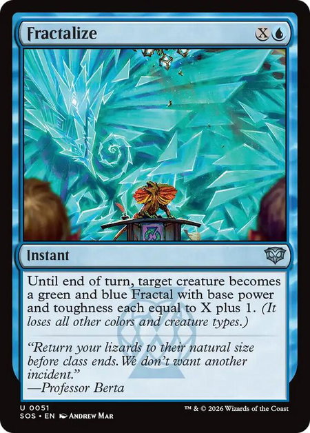 Fractalize - Secrets of Strixhaven Magic: The Gathering trading card