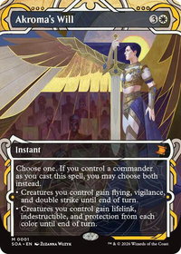 Akroma's Will - Secrets of Strixhaven: Mystical Archive (SOA) #1 - Mythic Rare Magic: The Gathering Trading Card