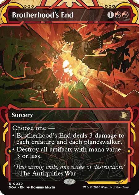 Brotherhood's End - Secrets of Strixhaven: Mystical Archive Magic: The Gathering trading card