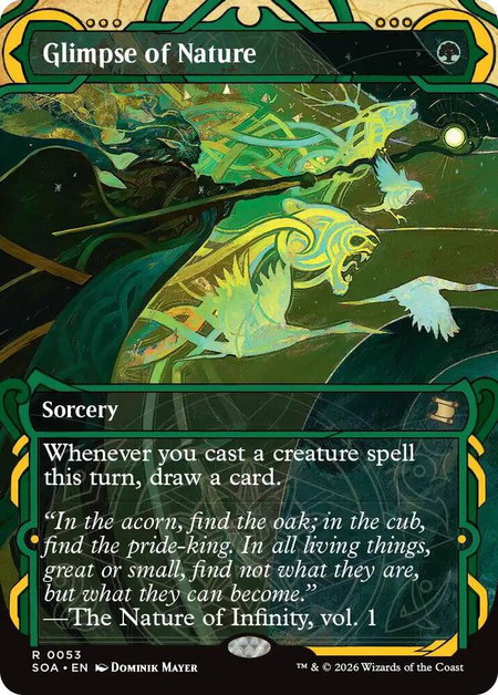 Glimpse of Nature - Secrets of Strixhaven: Mystical Archive Magic: The Gathering trading card