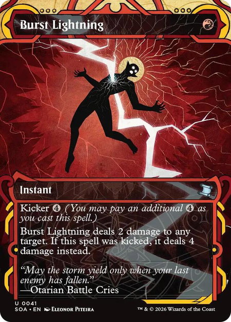 Burst Lightning - Secrets of Strixhaven: Mystical Archive Magic: The Gathering trading card