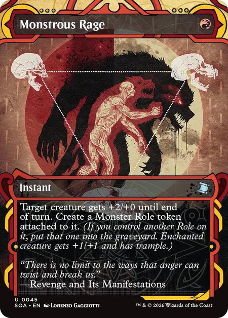 Monstrous Rage - Secrets of Strixhaven: Mystical Archive Magic: The Gathering trading card