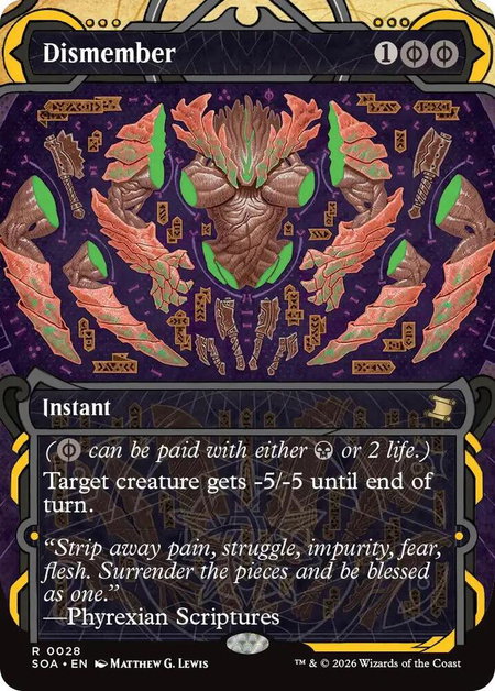 Dismember - Secrets of Strixhaven: Mystical Archive Magic: The Gathering trading card