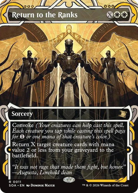 Return to the Ranks - Secrets of Strixhaven: Mystical Archive Magic: The Gathering trading card