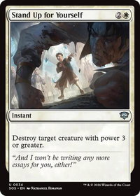 Stand Up for Yourself - Secrets of Strixhaven (SOS) #34 - Uncommon Magic: The Gathering Trading Card