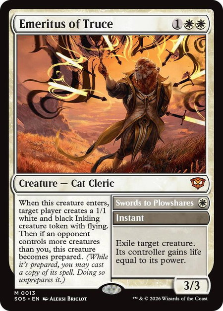 Emeritus of Truce - Secrets of Strixhaven Magic: The Gathering trading card