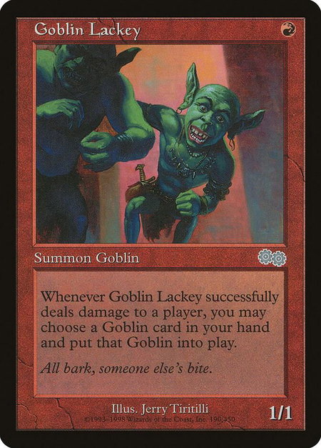 Goblin Lackey - Urza's Saga Magic: The Gathering trading card