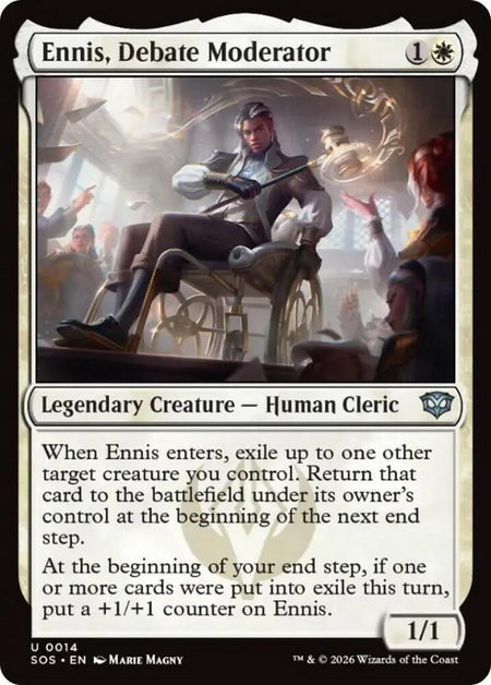 Ennis, Debate Moderator - Secrets of Strixhaven Magic: The Gathering trading card