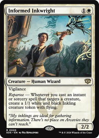 Informed Inkwright - Secrets of Strixhaven (SOS) #20 - Rare Magic: The Gathering Trading Card