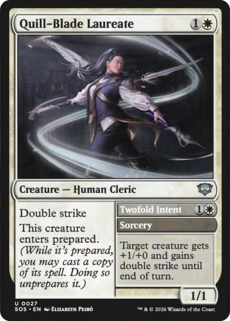 Quill-Blade Laureate - Secrets of Strixhaven Magic: The Gathering trading card
