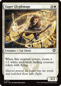Eager Glyphmage - Secrets of Strixhaven (SOS) #11 - Common Magic: The Gathering Trading Card