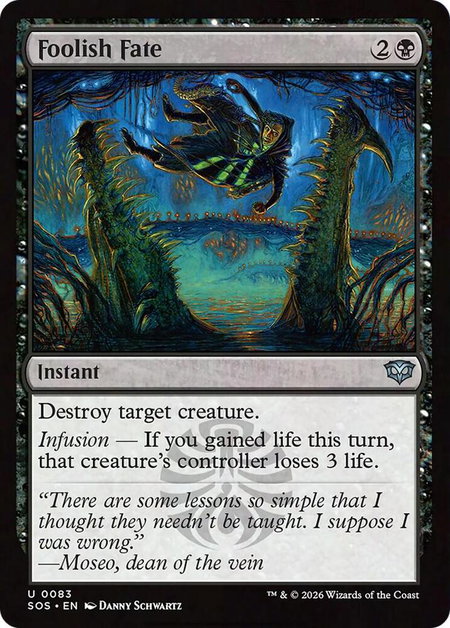 Foolish Fate - Secrets of Strixhaven Magic: The Gathering trading card