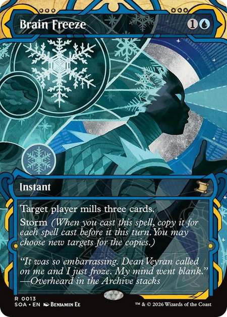 Brain Freeze - Secrets of Strixhaven: Mystical Archive Magic: The Gathering trading card