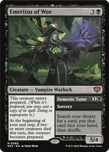Emeritus of Woe - Secrets of Strixhaven (SOS) #80 - Mythic Rare Magic: The Gathering Trading Card