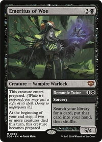 Emeritus of Woe - Secrets of Strixhaven (SOS) #80 - Mythic Rare Magic: The Gathering Trading Card